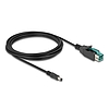 Delock PoweredUSB kábel apa 12 V - DC 5,5 x 2,5 mm apa 3 m