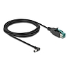 Delock PoweredUSB kábel apa 12 V - DC 5,5 x 2,5 mm apa ívelt 3 m