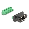 Delock RJ45 anya - Terminal Block Adapter beszereléshez 8 tűs 2-részes