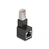 Delock RJ45 apa - RJ45 anya adapter Cat.6A 90 fokos szögben lefelé hajlítva (87862)