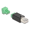 Delock RJ45 apa - Terminal Block Adapter 3 tűs 2-részes