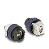 Delock RJ45 Cat.6A beépített csatlakozó LSA kapcsolattal fekete