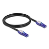 Delock RJ45 hálózati kábel Cat.6 UTP 180 -os hajlítással apák fekete színű 1 m