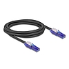 Delock RJ45 hálózati kábel Cat.6 UTP 180 -os hajlítással apák fekete színű 2 m