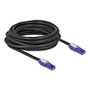 Delock RJ45 hálózati kábel Cat.6 UTP 180 -os hajlítással apák fekete színű 7,5 m