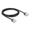 Delock RJ45 hálózati kábel Cat.6 UTP ultra vékony 3 m, fekete