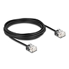 Delock RJ45 hálózati kábel Cat.6 UTP ultra vékony 5 m, fekete