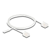 Delock RJ45 hálózati kábel Cat.6 UTP ultravékony 1 m fehér rövid csatlakoztatókkal