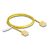 Delock RJ45 hálózati kábel Cat.6 UTP ultravékony 1 m sárga rövid csatlakoztatókkal