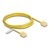 Delock RJ45 hálózati kábel Cat.6 UTP ultravékony 2 m sárga rövid csatlakoztatókkal