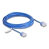 Delock RJ45 hálózati kábel Cat.6 UTP ultravékony 5 m kék rövid csatlakoztatókkal