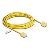 Delock RJ45 hálózati kábel Cat.6 UTP ultravékony 5 m sárga rövid csatlakoztatókkal