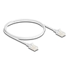 Delock RJ45 hálózati kábel Cat.6A apa apa robosztus csatlakozóval ipari felhasználásra U/UTP Slim 1 m, fehér