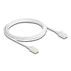 Delock RJ45 hálózati kábel Cat.6A apa apa robosztus csatlakozóval ipari felhasználásra U/UTP Slim 2 m, fehér