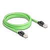 Delock RJ45 hálózati kábel Cat.6A apa apa SF/UTP alkalmas kábelvezető láncokhoz PUR (TPU) 2 m zöld