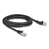 Delock RJ45 hálózati kábel Cat.6A S/FTP 45 -ben jobbra hajlított apa egyenes apa 3 m, fekete (80624)