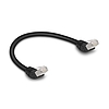 Delock RJ45 hálózati kábel Cat.6A S/FTP 45 fokban felfelé hajló 0,25 m fekete