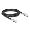 Delock RJ45 hálózati kábel Cat.6A S/FTP biztonsági klipsz csomaggal 2 m fekete