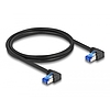 Delock RJ45 hálózati kábel Cat.6A S/FTP jobbra hajló 1 m fekete