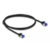 Delock RJ45 hálózati kábel Cat.6A S/FTP vékony 1 m fekete