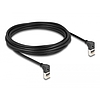 Delock RJ45 hálózati kábel Cat.6A S/FTP vékony 90 fokban felfelé / felfelé hajló 5 m fekete
