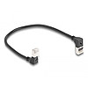 Delock RJ45 hálózati kábel Cat.6A S/FTP vékony 90 fokban felfelé / lefelé hajló 0,25 m fekete