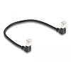 Delock RJ45 hálózati kábel Cat.6A S/FTP vékony 90 fokban lefelé / lefelé hajló 0,25 m fekete