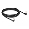 Delock RJ45 hálózati kábel Cat.6A S/FTP vékony 90 fokban lefelé / lefelé hajló 5 m fekete