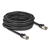 Delock RJ45 hálózati kábel Cat.6A U/FTP ultrahajlékony belső fém borítással 10 m, fekete