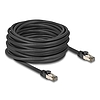 Delock RJ45 hálózati kábel Cat.6A U/FTP ultrahajlékony belső fém borítással 15 m, fekete
