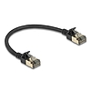 Delock RJ45 hálózati kábel Cat.8.1 F/FTP Slim Pro 0,25 m, fekete