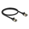 Delock RJ45 hálózati kábel Cat.8.1 F/FTP Slim Pro 0,5 m, fekete