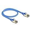 Delock RJ45 hálózati kábel Cat.8.1 F/FTP vékony 0,5 m kék