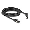 Delock RJ45 hálózati kábel Cat.8.1 S/FTP 90 fokban felfelé hajló / egyenes 5 m fekete