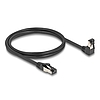 Delock RJ45 hálózati kábel Cat.8.1 S/FTP 90 fokban lefelé hajló / egyenes 1 m fekete