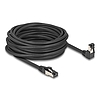 Delock RJ45 hálózati kábel Cat.8.1 S/FTP 90 fokban lefelé hajló / egyenes 10 m fekete