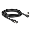 Delock RJ45 hálózati kábel Cat.8.1 S/FTP 90 fokban lefelé hajló / egyenes 3 m fekete