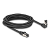 Delock RJ45 hálózati kábel Cat.8.1 S/FTP 90 fokban lefelé hajló / egyenes 5 m fekete