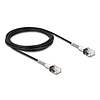 Delock RJ45 hálózati kábel dupla hajlítás védelemmel Cat.6A UTP Slim 3 m, fekete