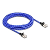 Delock RJ45 hálózati kábel fonott borítással Cat.6A U/FTP Slim, 5 m, kék