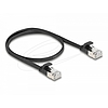 Delock RJ45 lapos patch kábelcsatlakozó a dugóhoz Cat.6A U/FTP 0,5 m fekete