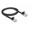 Delock RJ45 lapos patch kábelcsatlakozó a dugóhoz Cat.6A U/FTP 1 m fekete