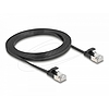 Delock RJ45 lapos patch kábelcsatlakozó a dugóhoz Cat.6A U/FTP 2 m fekete