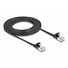 Delock RJ45 lapos patch kábelcsatlakozó a dugóhoz Cat.6A U/FTP 3 m fekete