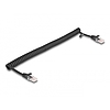 Delock RJ45 tekercselt kábel apa - apa Cat.5e 1 m, fekete