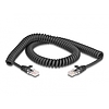 Delock RJ45 tekercselt kábel apa - apa Cat.5e 2 m, fekete