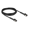 Delock RJ45 vékony hálózati kábel Cat.6A U/FTP hajlítható fekete 5 m hosszú