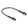 Delock RJ45 vékony hálózati kábel Cat.8.1 U/FTP hajlítható akár 40 Gbps fekete 0,25 m