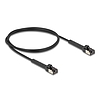 Delock RJ45 vékony hálózati kábel Cat.8.1 U/FTP hajlítható akár 40 Gbps fekete 1 m