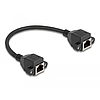 Delock RJ50 bővítő kábel anya - anya S/FTP 0,25 m fekete